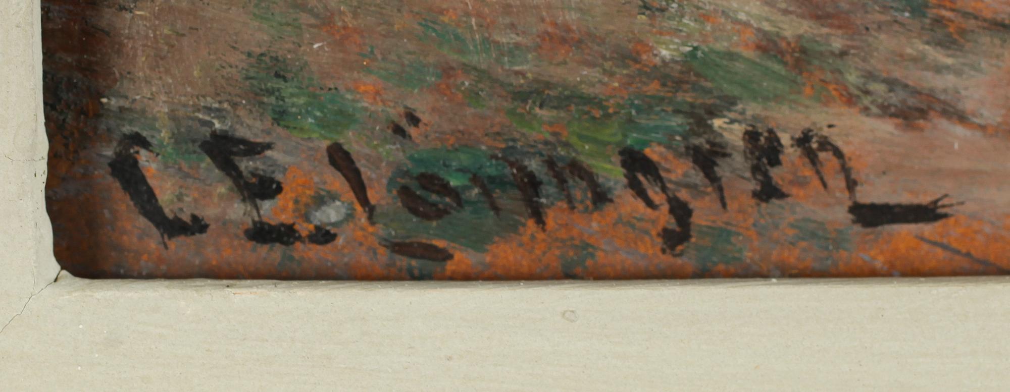 CARL EWALD LÖNNGREN, olja på pannå, signerad.