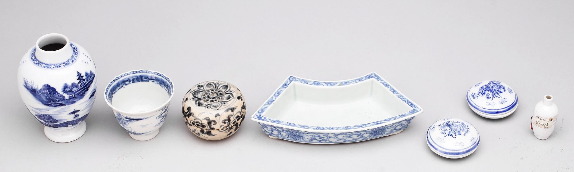 PARTI PORSLIN, 7 delar, bl a Ming, Kina.