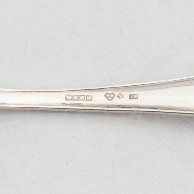 Silver coffee spoons (28 pieces).