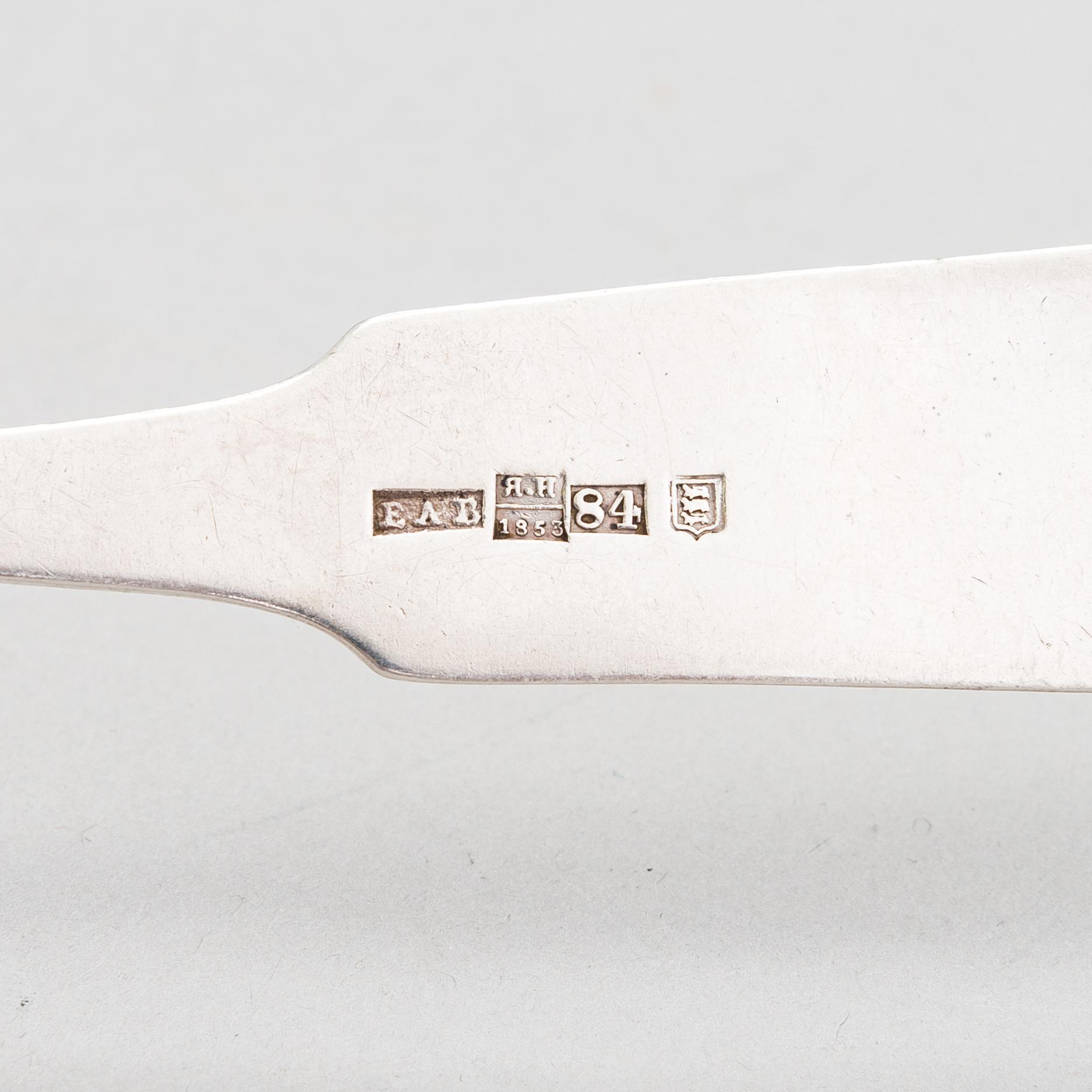 Eduard August Bauer, a parcel-glt sauce ladle, Reval 1853.