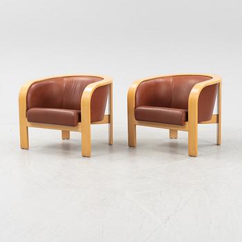 Björn Hultén, a pair of 'Barbro' lounge chairs, Gärsnäs, model designed in 1972.