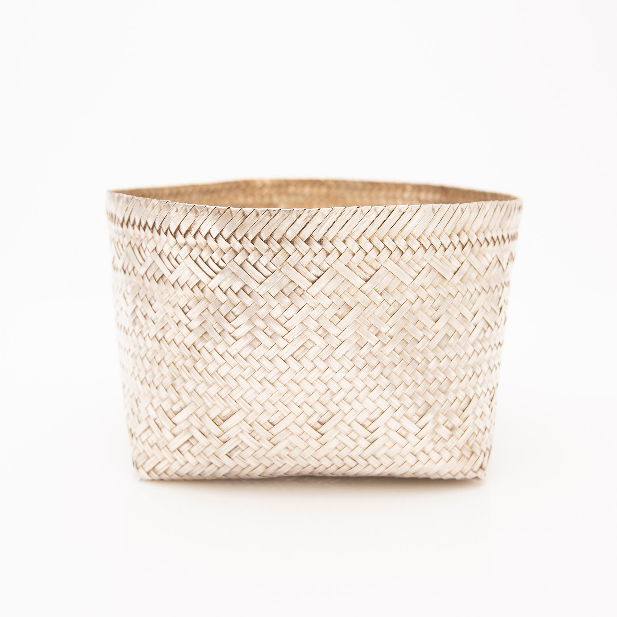 Basket, sterling silver, Mexico.