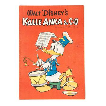Comic book, Kalle Anka & Co, no. 1, 1949.