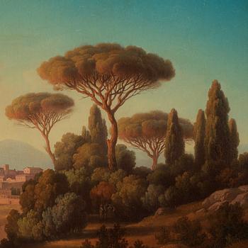 Gustaf Wilhelm Palm, "Vue af slottet Colonna i Genazzano".