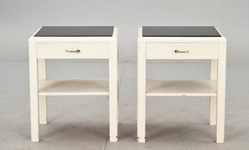 SÄNGBORD, ett par, art deco-stil, 1900-talets andra hälft.