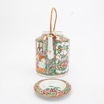 Teservis 11 dlr Kina Kanton sent 1800-tal porslin.