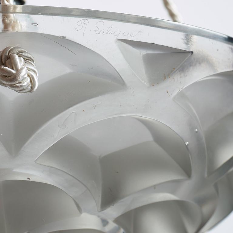 René Lalique, a moulded glass 'Rinceaux' ceiling light, France 1920-30s.