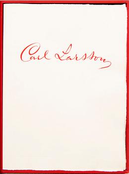 Carl Larsson, after, six etchings, printed in 1983, from the original plates,