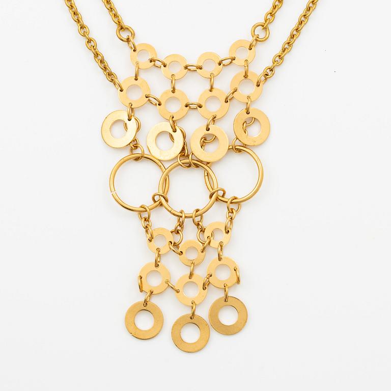 Siv Lagerström, necklace, gilded brass.