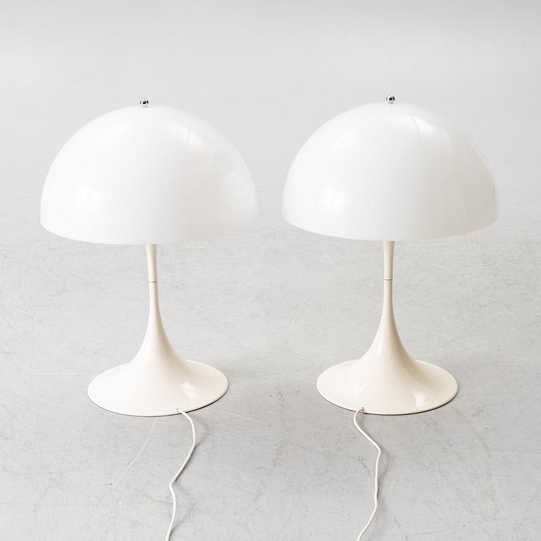Verner Panton, a pair of 'Panthella' table lamps, Louis Poulsen, Denmark.