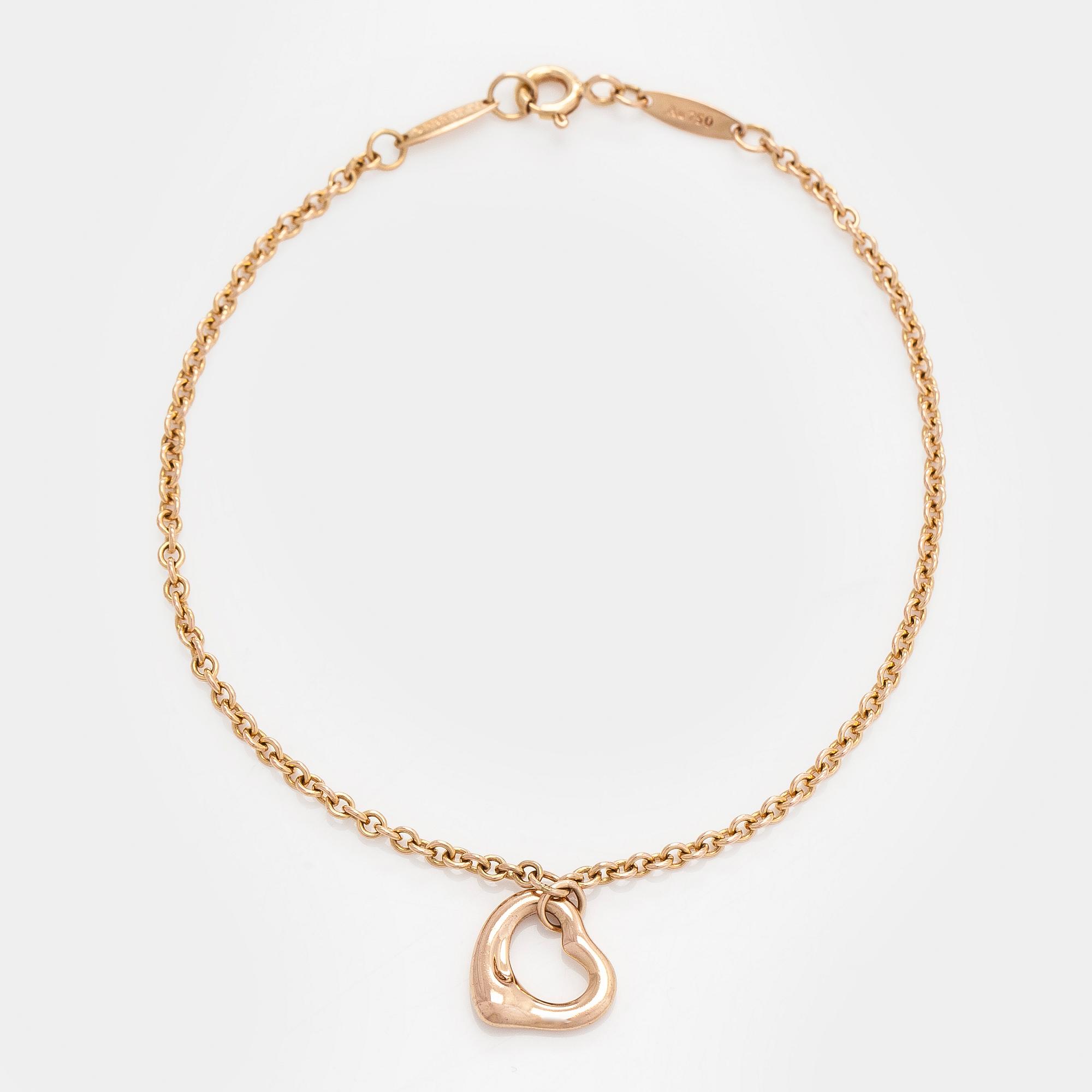 Tiffany & Co, Elsa Peretti, armband, "Open Heart", 18K roséguld.