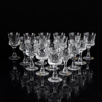 Göran Wärff, a part 'Prince' glass service, for Kosta Boda (46 pieces).