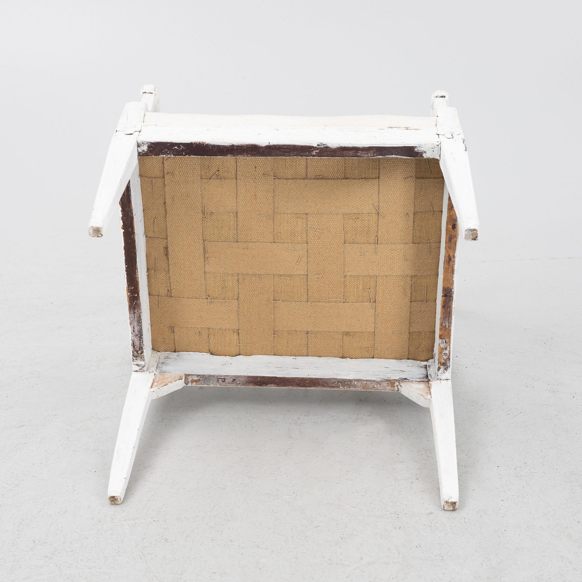 Karmstol, omkring år 1800, Sengustaviansk.