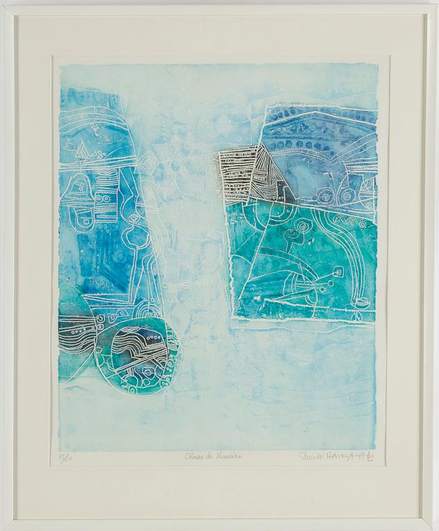 SHOICHI HASEGAWA, färgakvatint, 2 st, signerade Shoichi HASEGAWA och numrerade 65/110 & 31/110 med blyerts.