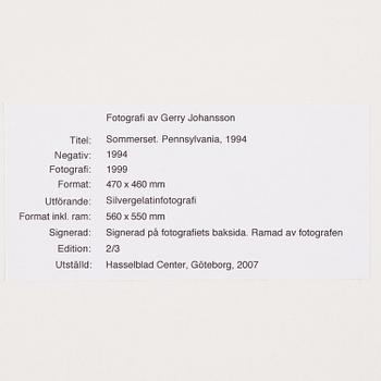 Gerry Johansson, "Sommerset. Pennsylvania", 1994.