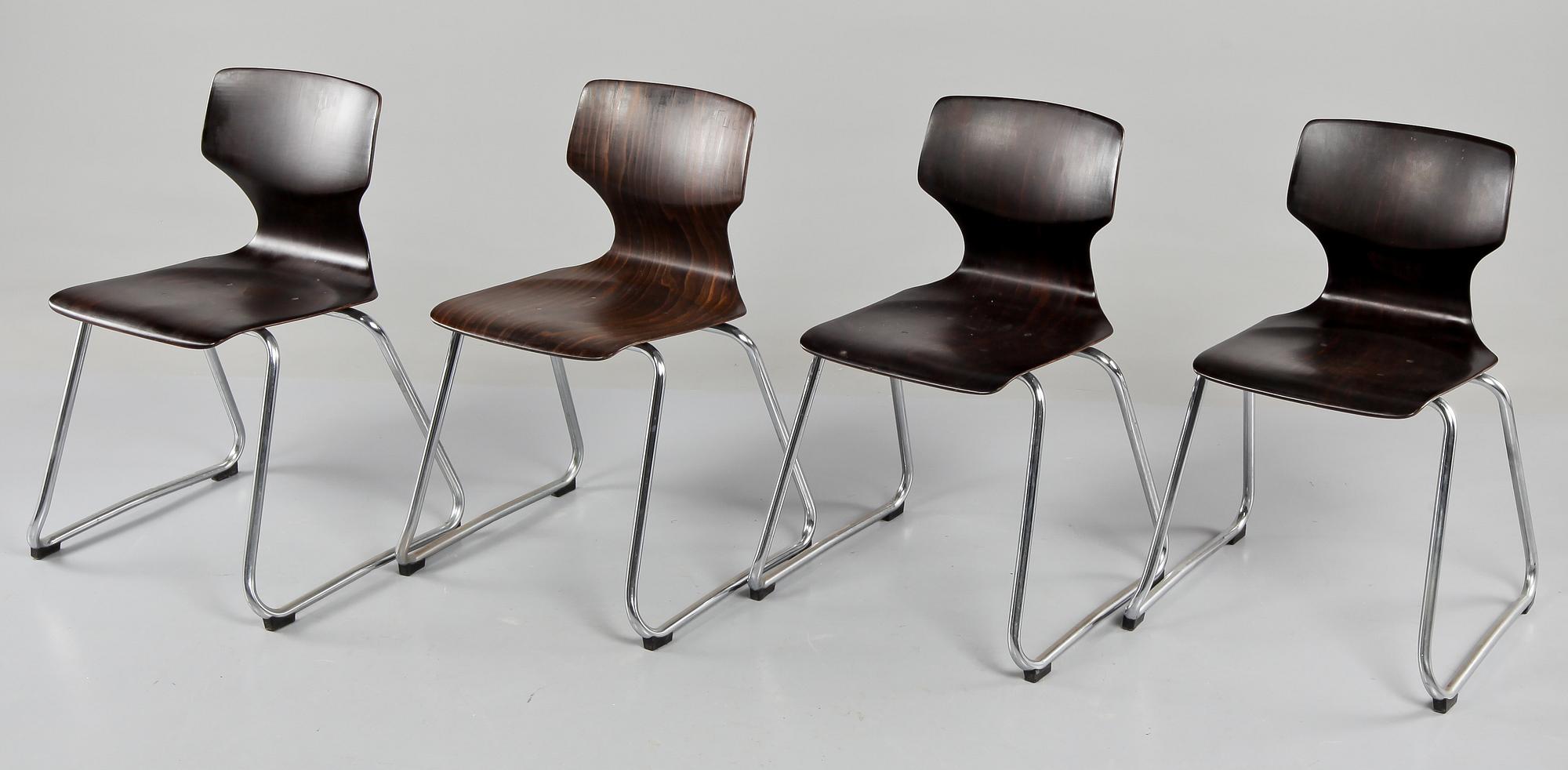 STOLAR, 4 st, "Über PRO", Flötotto, Tyskland, formgivna 1952.