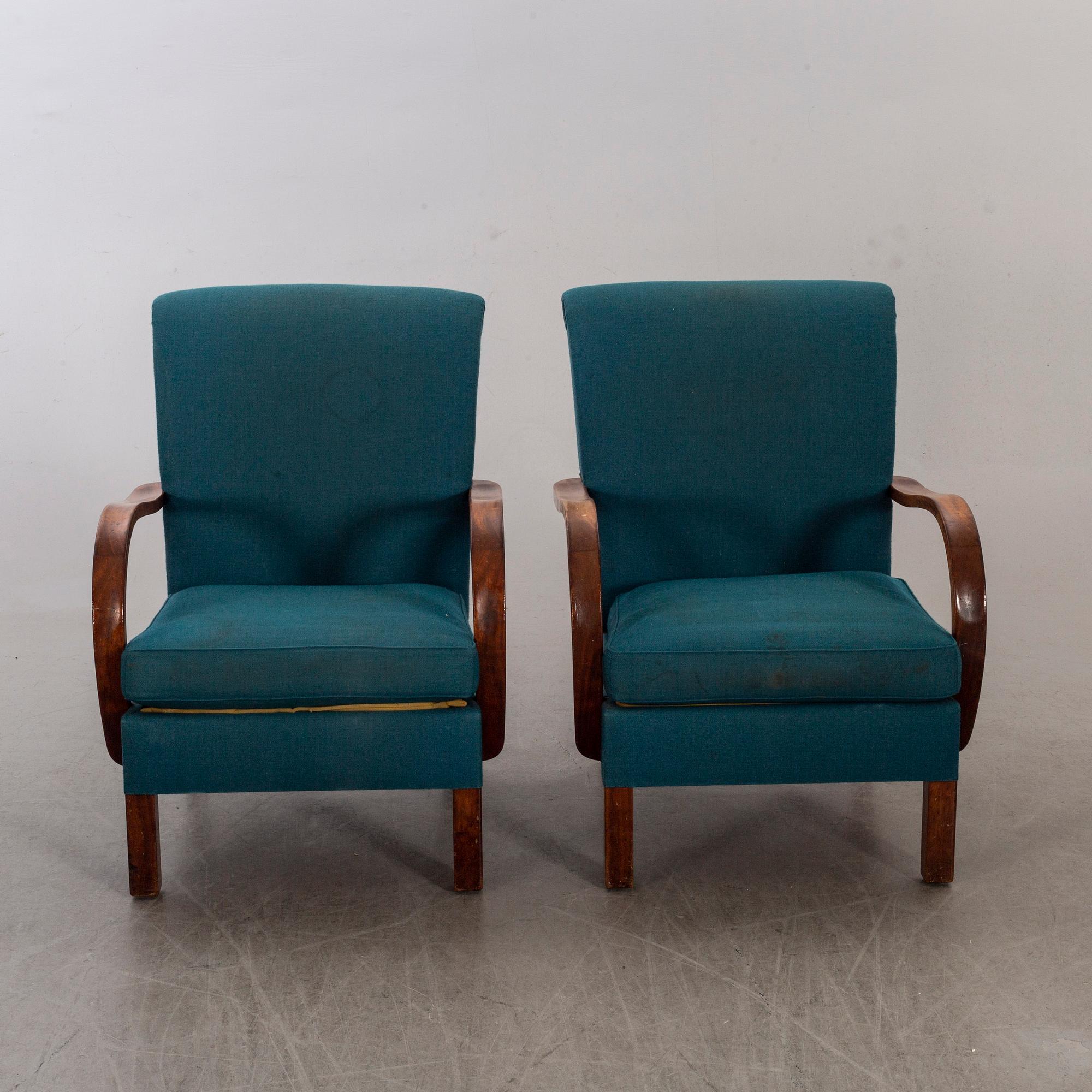 FÅTÖLJER ett par Swedish Modern 1940/50-tal.