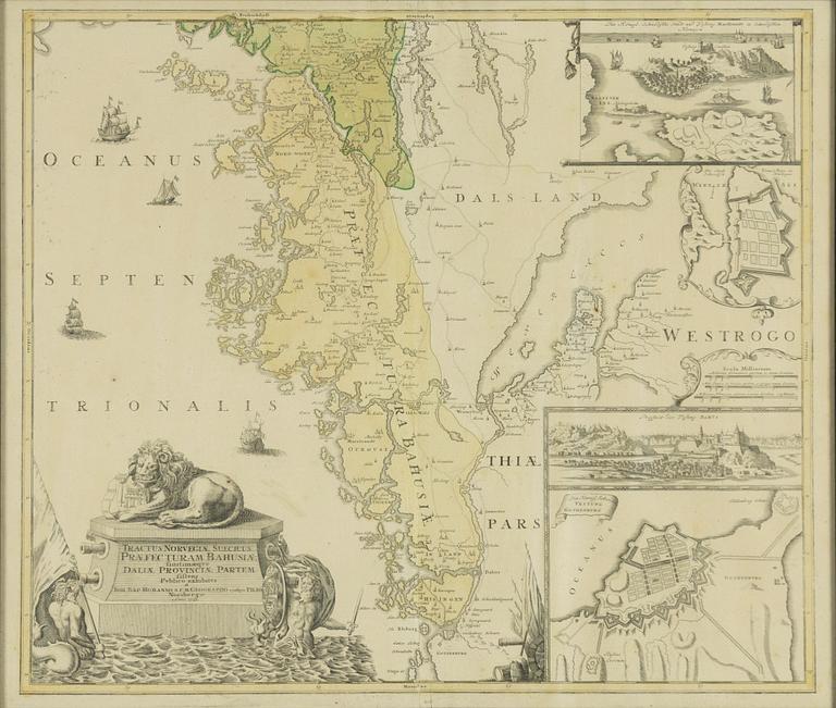Johann Baptist Homann,  "Tractus Norvegiae, Suecicus...".