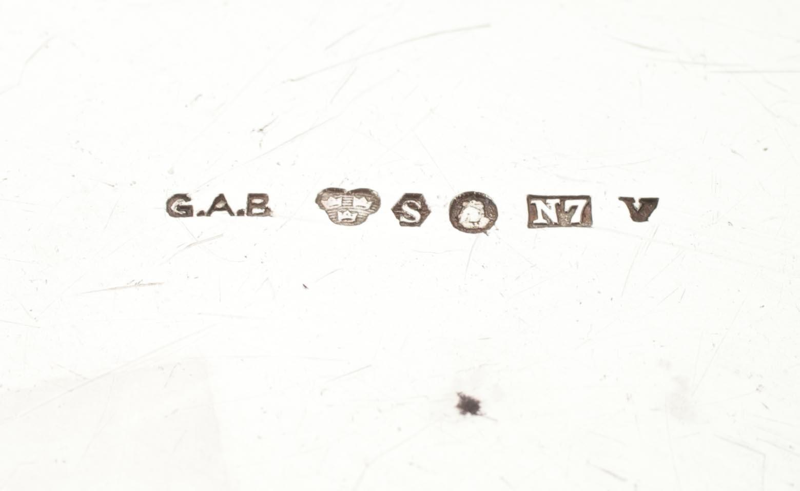 SOCKERSKÅL, silver, GAB Stockholm 1915. Vikt ca 385,5 g.