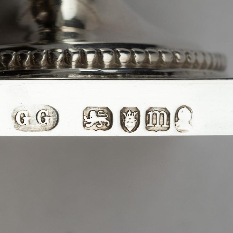 Bordsgarnityr, 3 delar, silver, troligen George Gray, London, England, 1787.