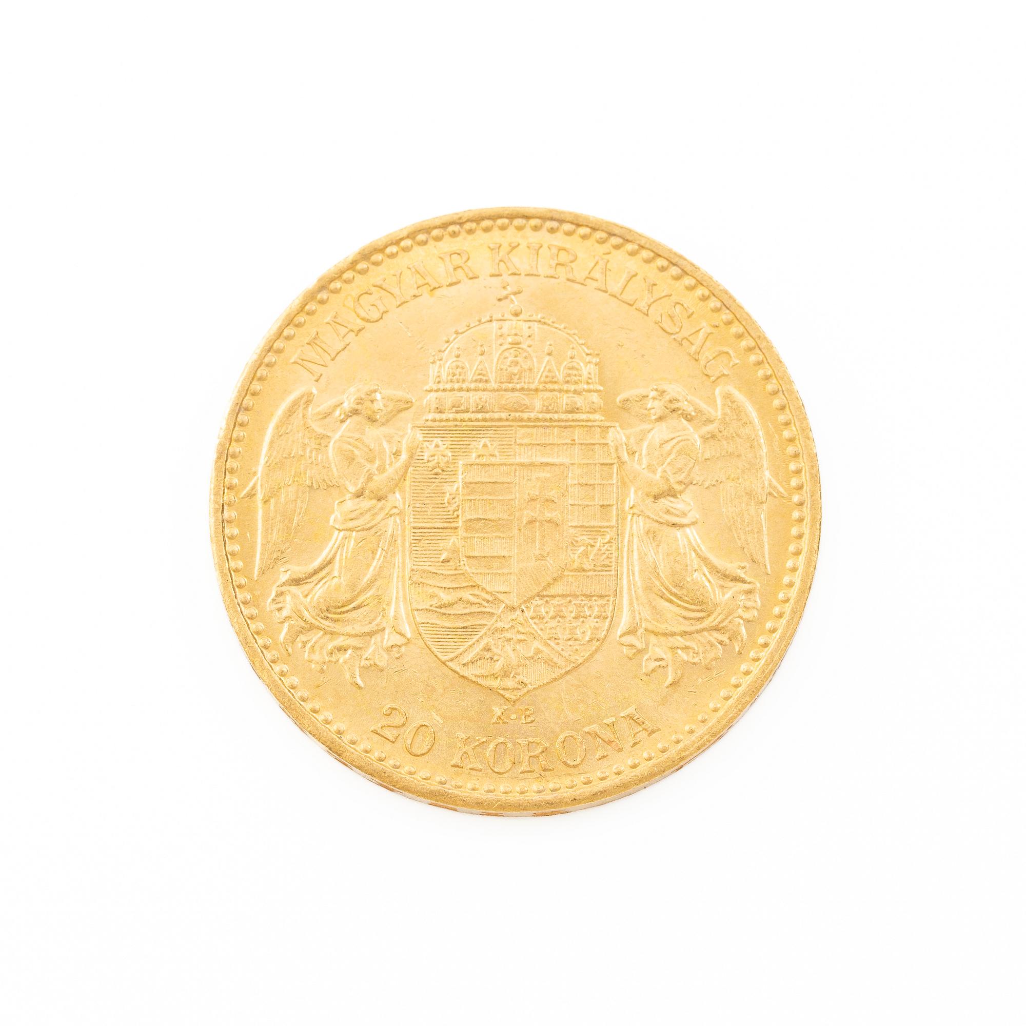 Gold coin, Hungary, 20 Korona, 1898.