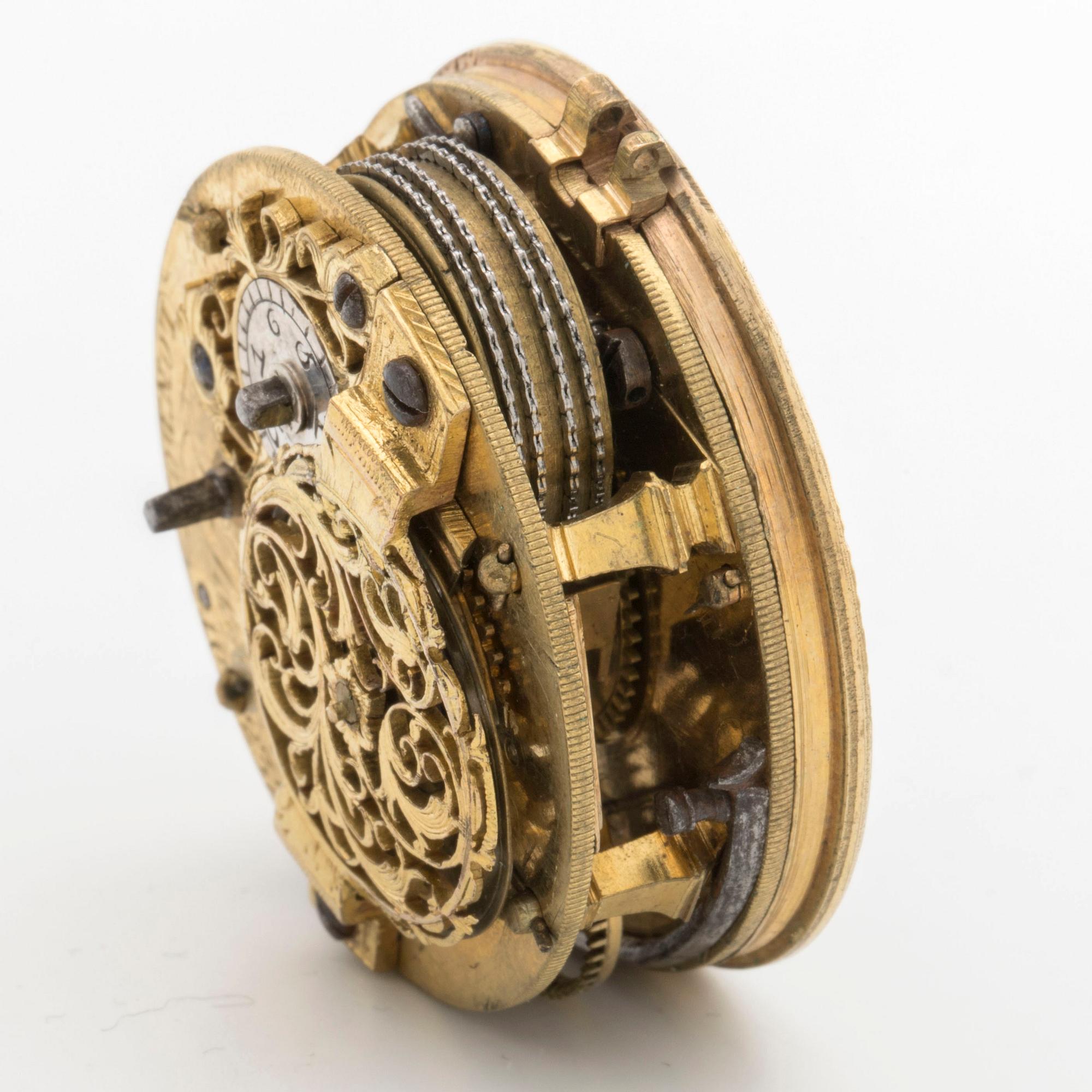 J Tarts pocket watch London 18th century mid / latter part, ca 42 mm.
