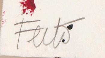 Luis Feito, acrylic signed.