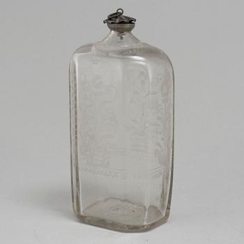 BRÄNNVINSFLASKA, 1700-tal.