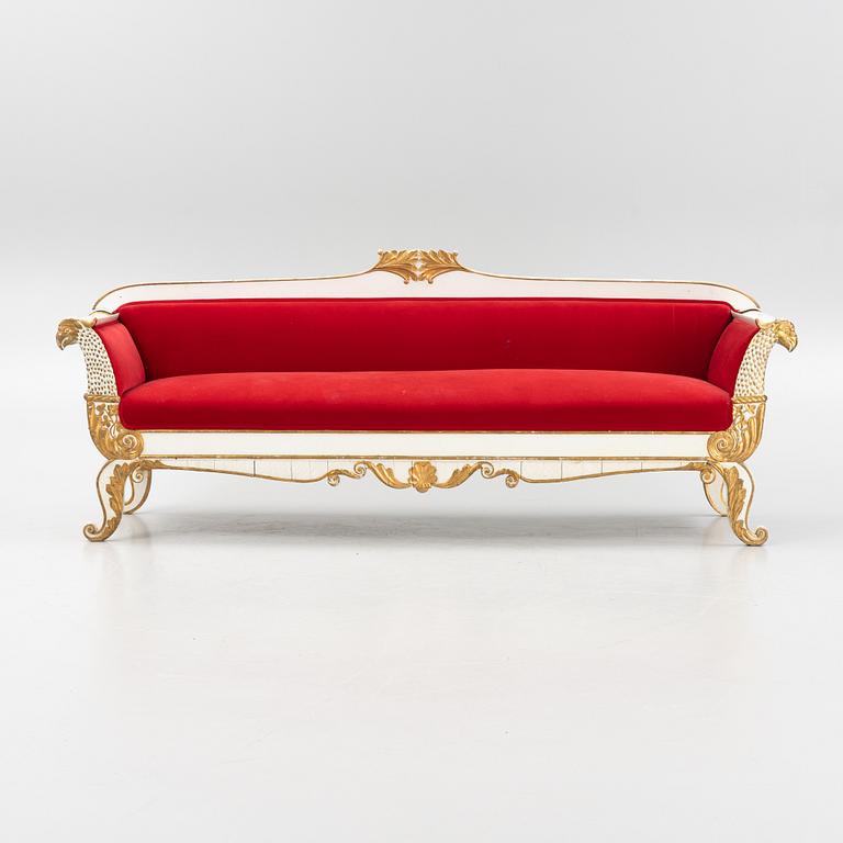 A late empire sofa from the mid 19th century.