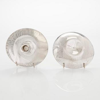 Tapio Wirkkala, a pair of silver candleholders, Hopeatehdas, Helsinki 1959.