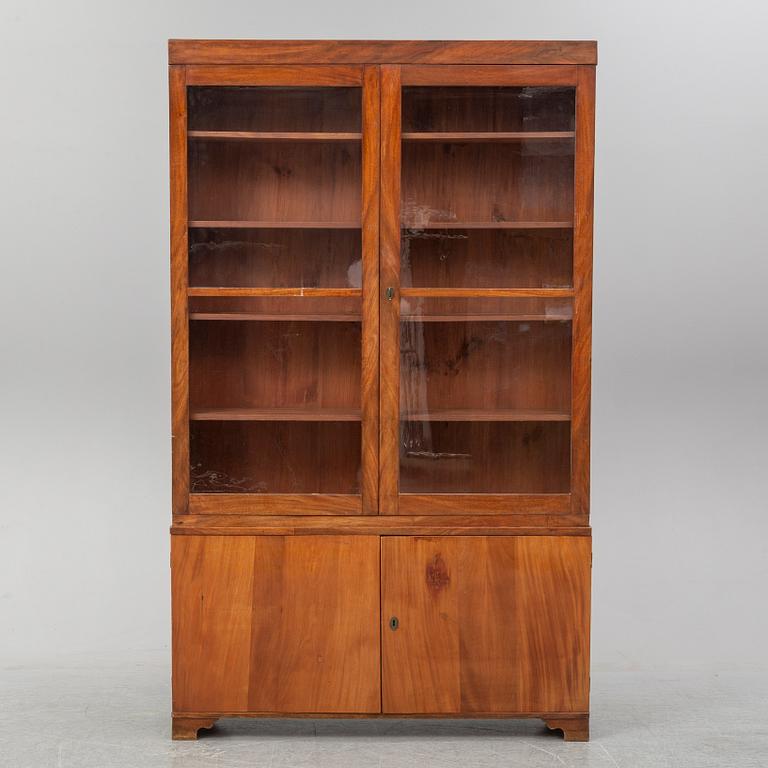 A second half of the 19th century mahogany veneered display cabinet.