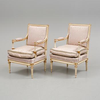 SALONGSGRUPP, 3 delar, Louis XVI-stil, Spanien, 1900-talets första hälft.