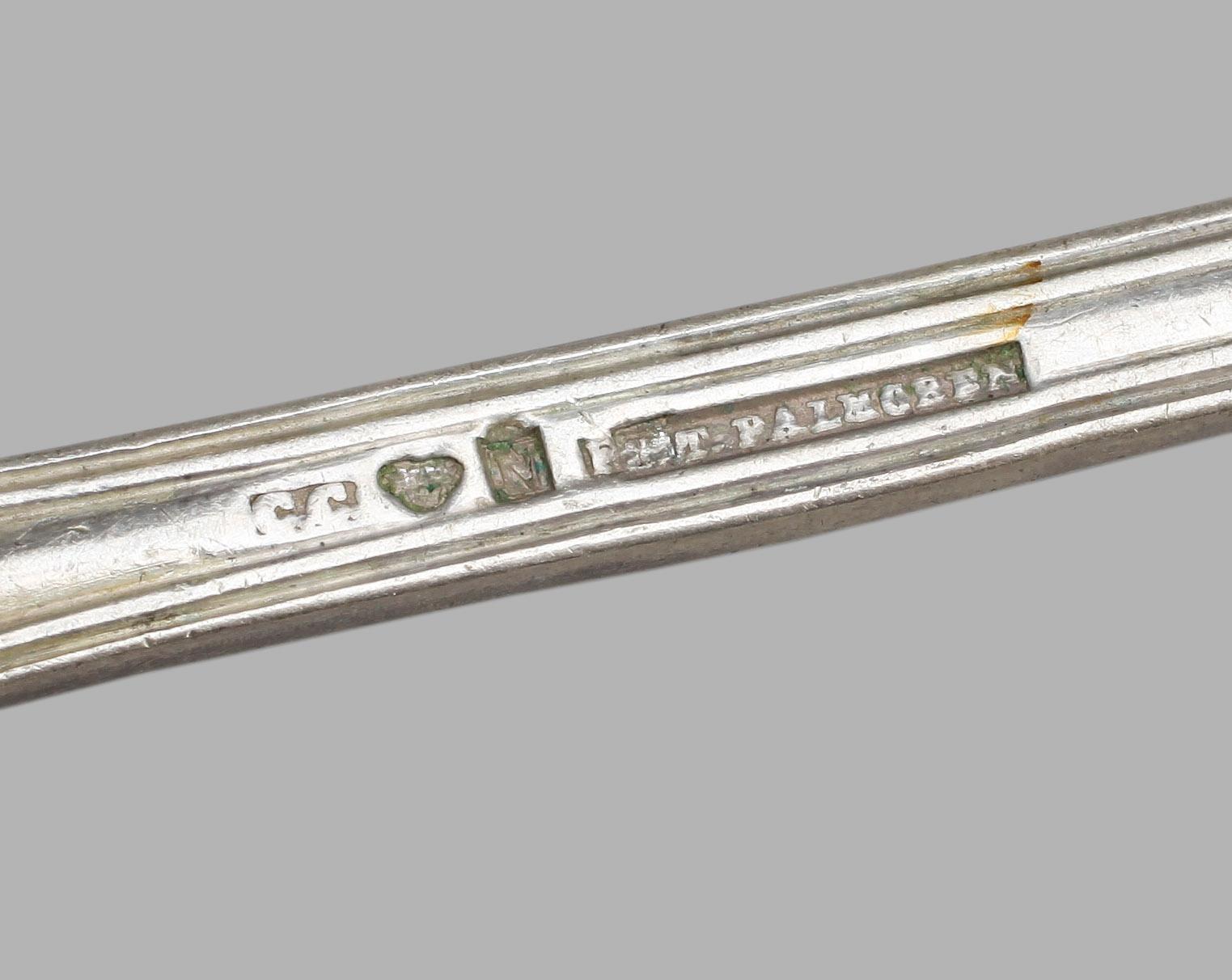 PARTI SKEDAR, silver, flertal mästare, bla Gustaf Wallin i Falun och Möllenborg i Stockholm, 1800-1900-tal. To ca 550 gram.