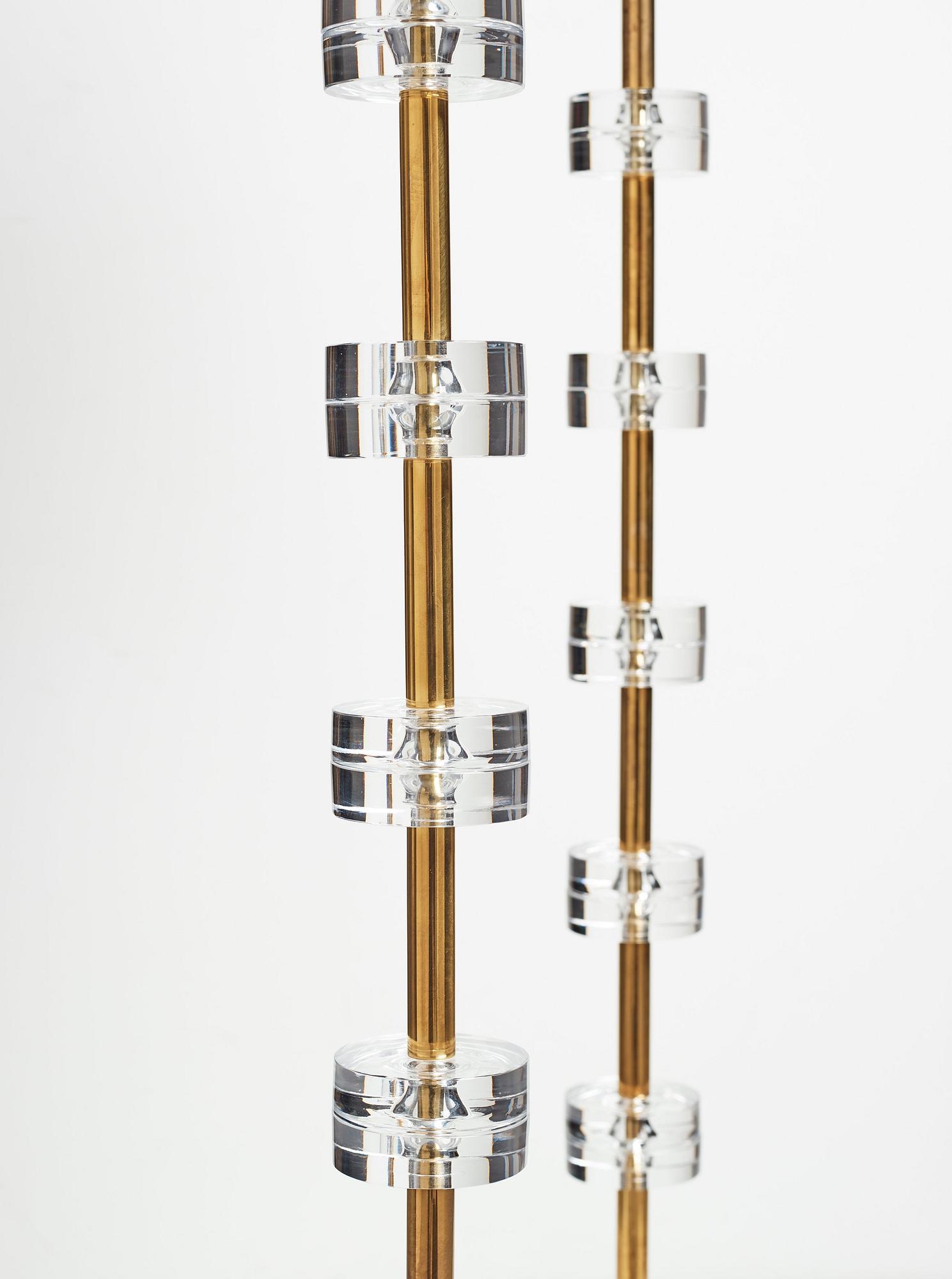 Carl Fagerlund, golvlampor ett par, Orrefors, 1960-70-tal, modell RD1990.