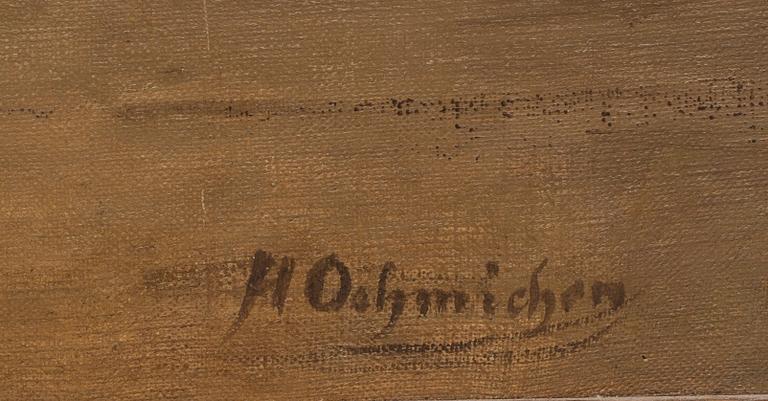 HUGO OEHMICHEN, olja på duk, signerad.