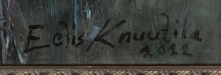 Eelis Knuutila, öljy levylle, signeerattu ja päivätty 2022.