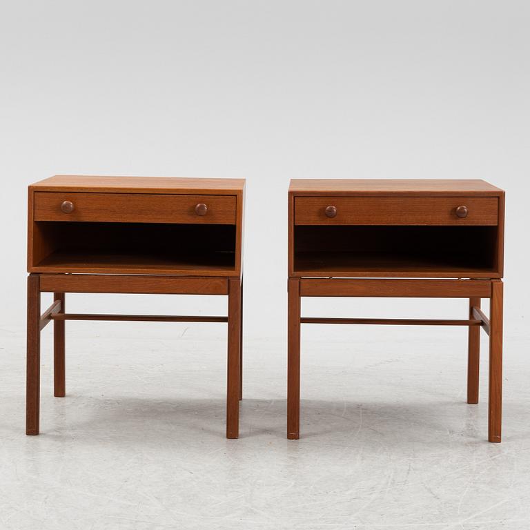 Sven Engström & Gunnar Myrstrand, sängbord, ett par, "Casino", Tingströms, Bra Bohag, 1960-tal.