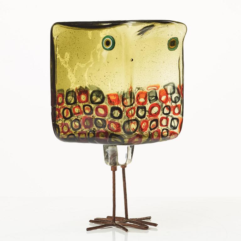 Alessandro Pianon, skulptur, fågel, "Pulcino", Vistosi, Italien, 1960-tal, modell S191.