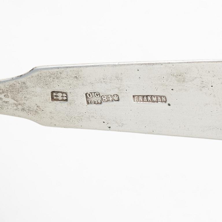 A silver spoon, mark of Frakman, assaymark Josef Sosnkowski, Warsaw, Poland, 1879.