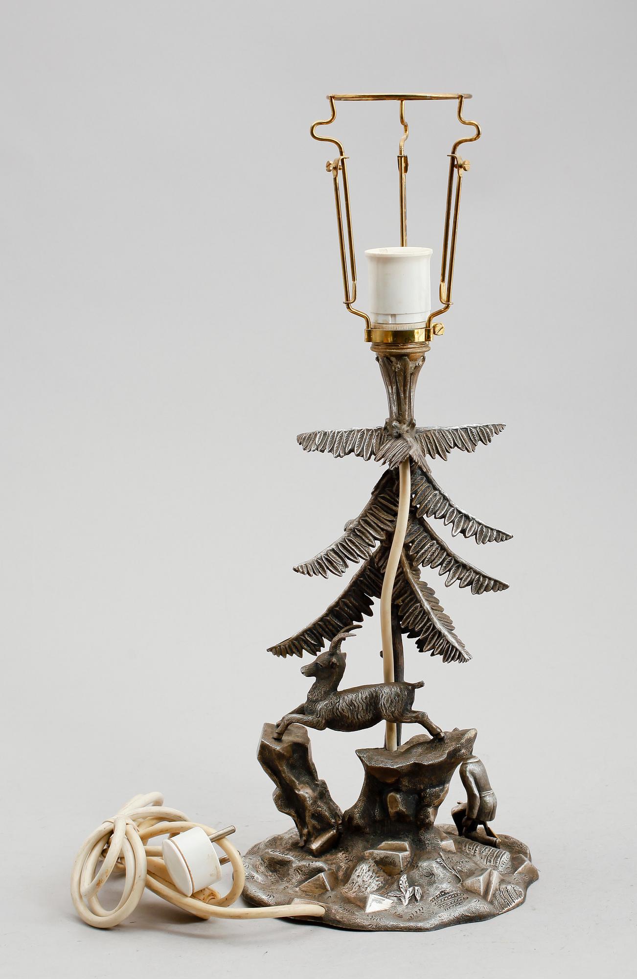 BORDSLAMPA, pläter, James Deakin, Sheffield, 1800-talets andra hälft.