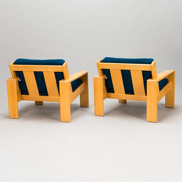Esko Pajamies, fåtöljer ett par, "Bonanza" Asko, 1980-tal.
