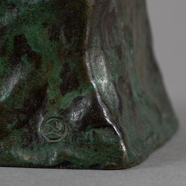 CARL ELDH, Bronsskulptur, signerad. Otydlig gjutarstämpel.