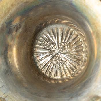 Two silver shakers, including with mark of JL Hultman, Stockholm 1949.