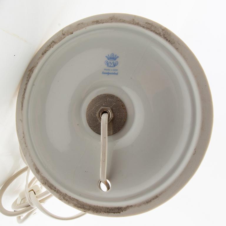 Table lamp Plaue Germany first half/mid 20th century porcelain.