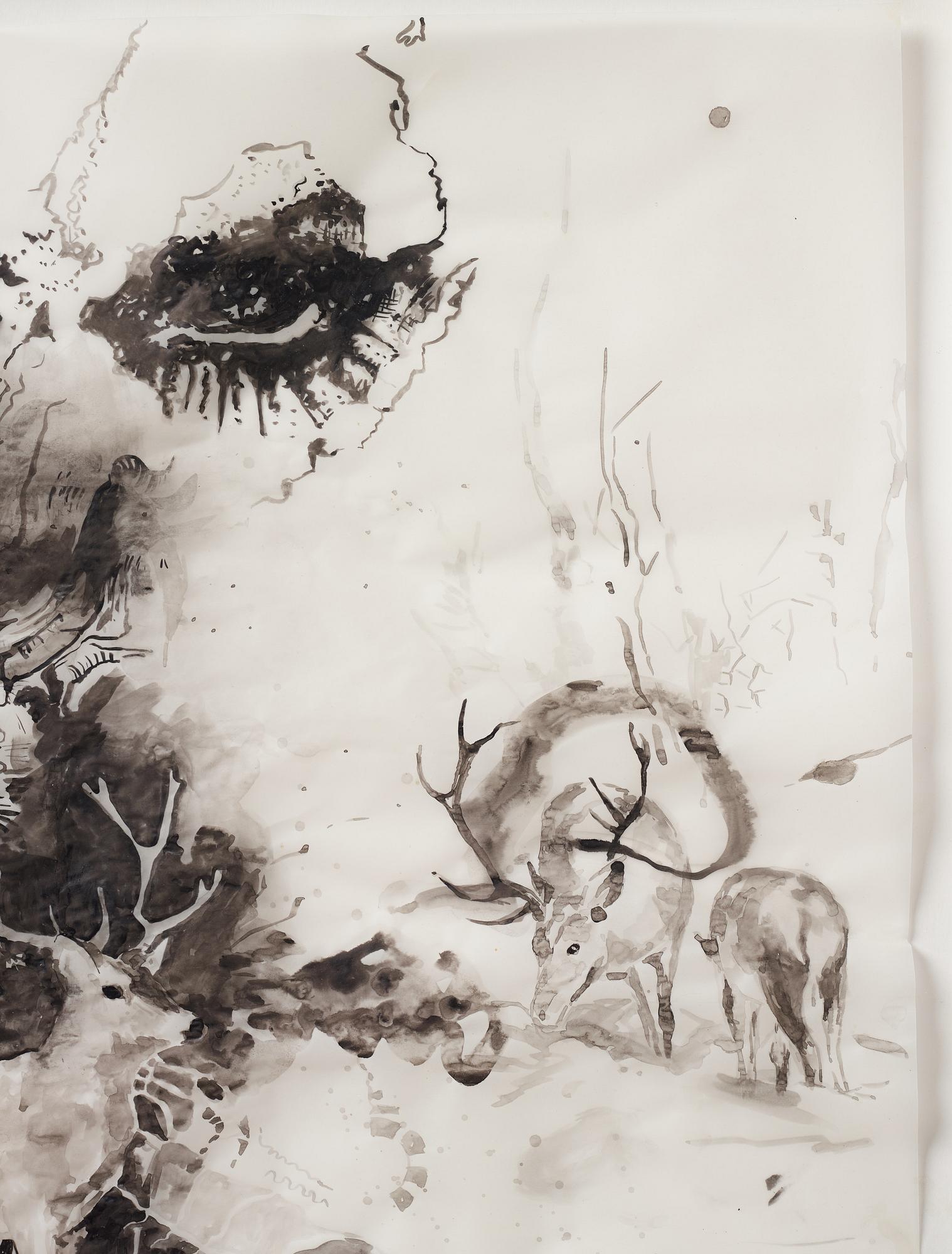 Lotta Döbling, signed and dated 2014. Ink on paper.