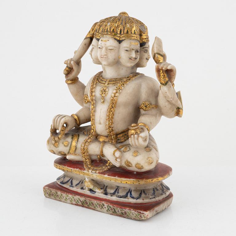 Buddha, alabaster, Indien, 1800-tal.