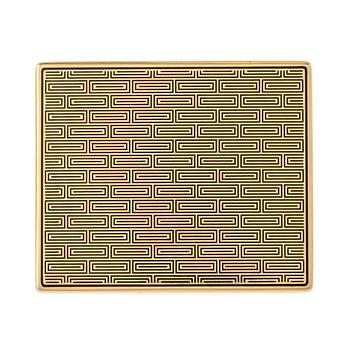 CIGARETTETUI, 18K guld, emalj. Van Cleef & Arpels nr 26600. 1940 t. Mått 90 x 75 mm. Vikt 166 g.