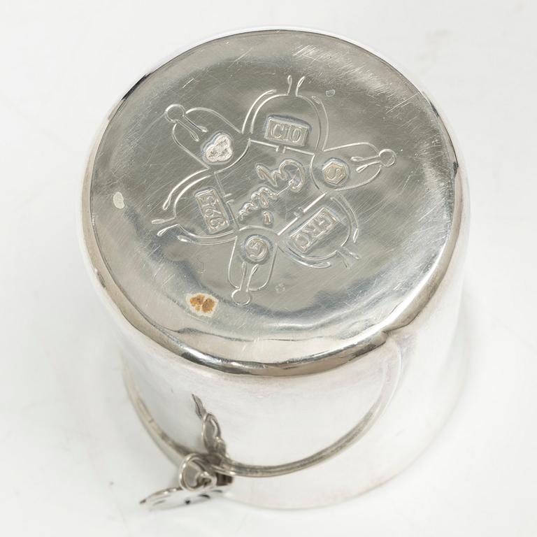Gunnar Cyrén, bägare/vas, sterling silver, Gävle 1977.