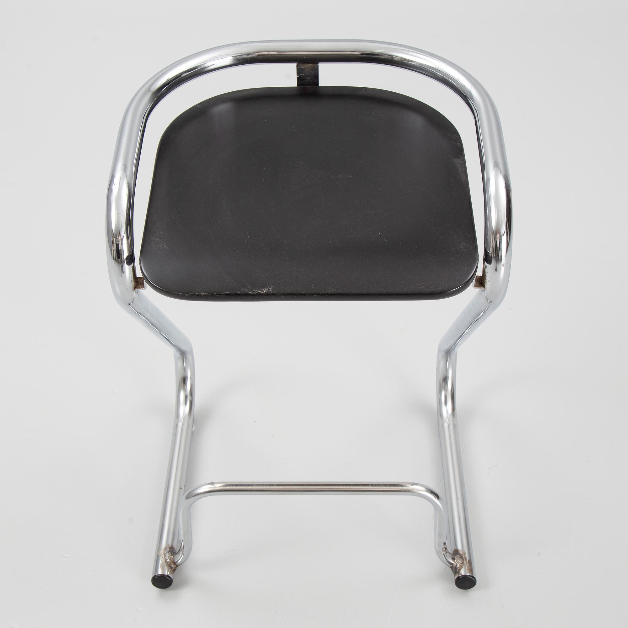 Börge Lindau and Bo Lindekrantz, six matched bar stools, 'S70-3', Lammhults.