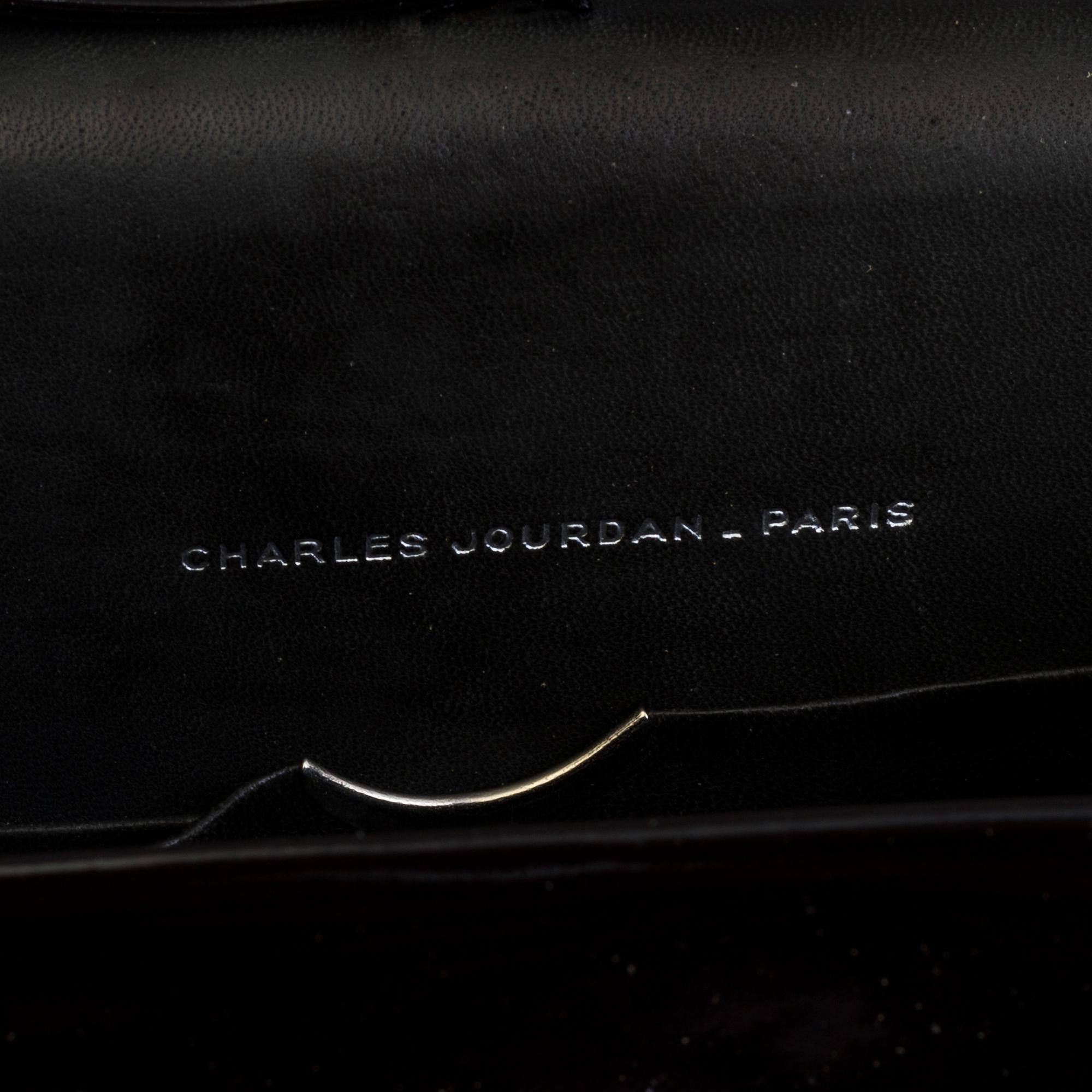 A Charles Jourdan patent leather handbag, 1960's.